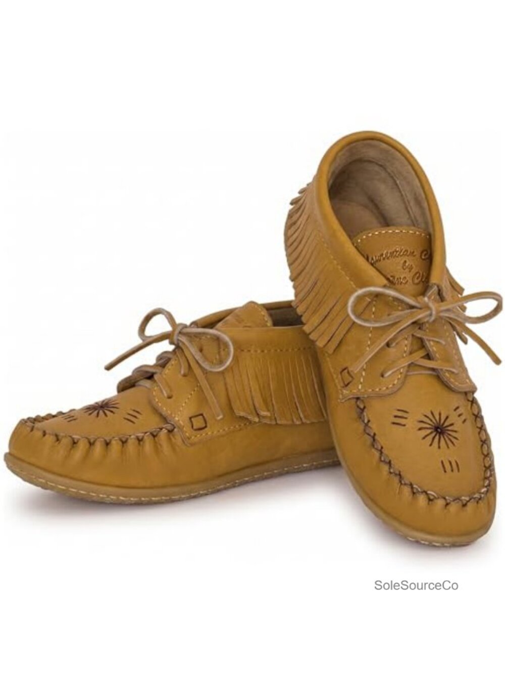 Women's Leather Mocc Boots, Lace-Up, Inca Embroidery, Made in Canada
